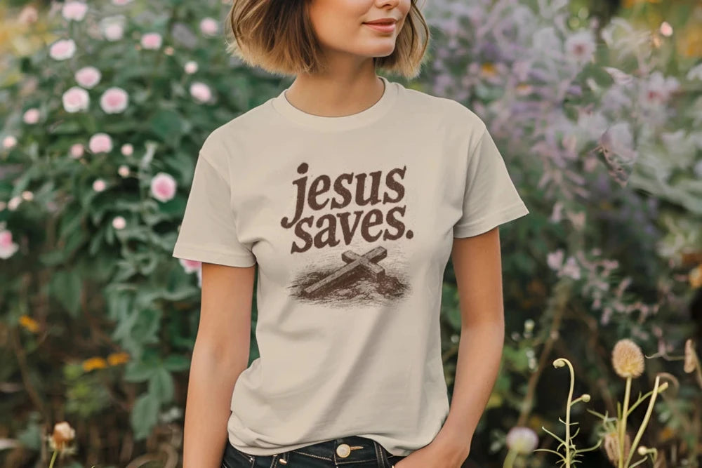 Jesus Saves Vintage Graphic Tee