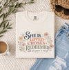 She Is Loved, Chosen & Redeemed Comfort Colors® Graphic Tee