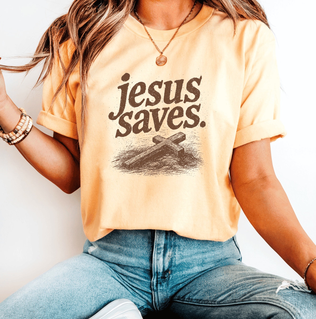 Jesus Saves Vintage Graphic Tee