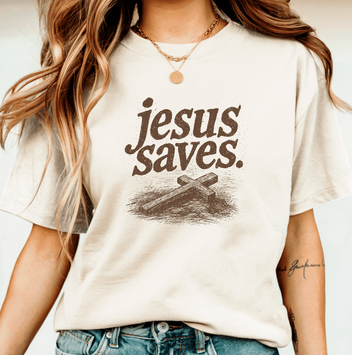 Jesus Saves Vintage Graphic Tee