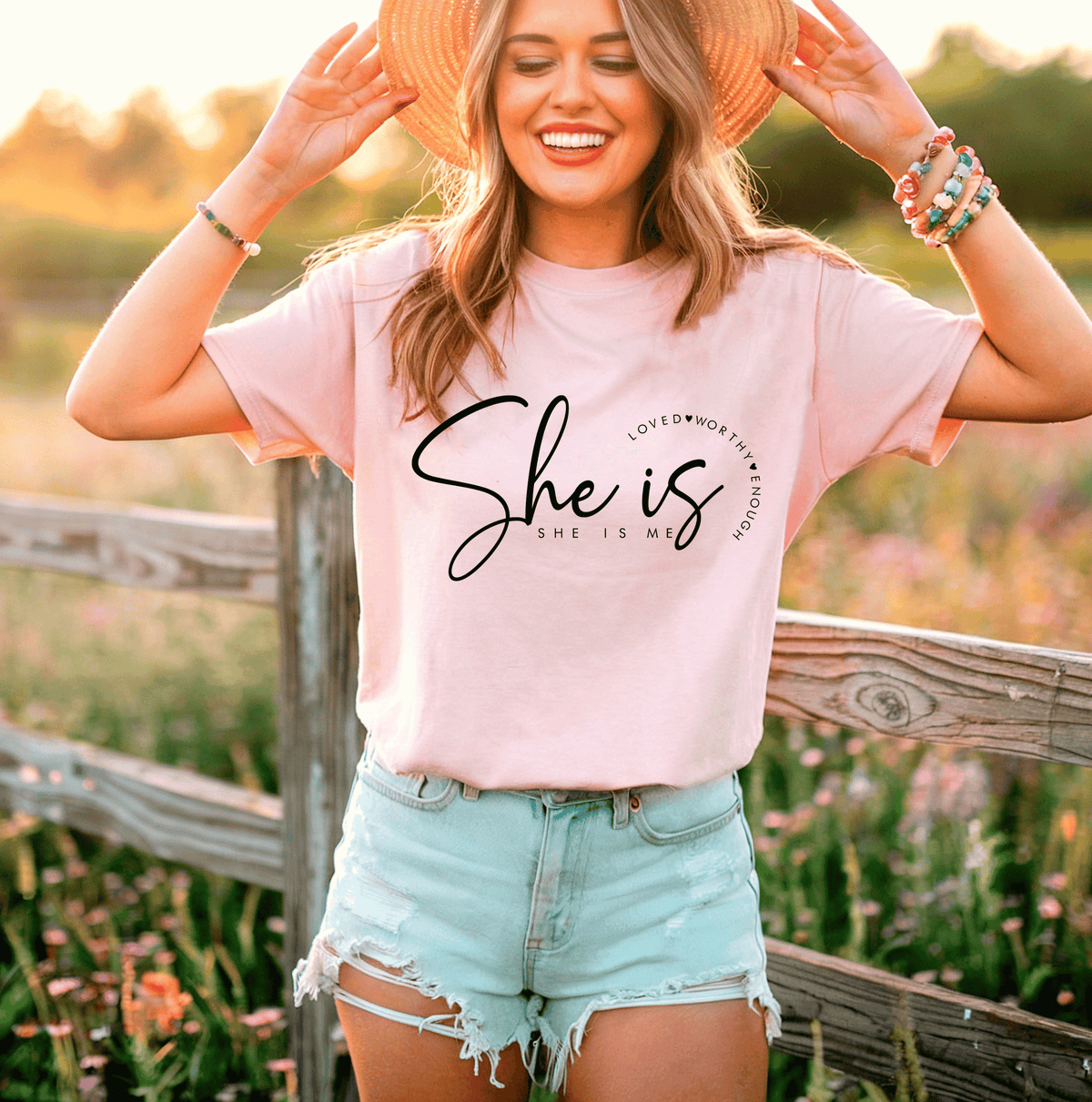 She Is Loved, Worthy & Enough Everyday Tee